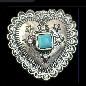 turquoise, stretch ring or scarf slide conch Navajo jewelry